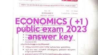 plus one economics public exam 2023 answer key