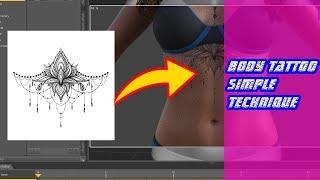 Body Tattoo Simple Technique In Daz Studio