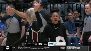 TRASH-TALKING Turns Into DOUBLE Technicals, Dawn Staley FURIOUS | #1 South Carolina vs Duke