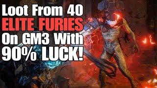 Anthem - Loot from 40 Elite Furies on GM3 with 90% LUCK! (Drop Rates Included)