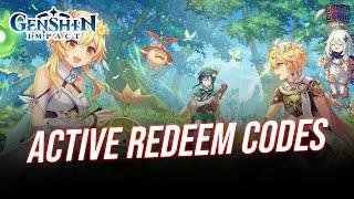 GENSHIN IMPACT ACTIVE REDEEM CODES