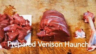 A Haunch of Venison. Deboning and tying a little Venison Haunch ready for roasting. #SRP #venison