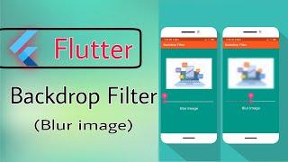 Flutter |11| Backdrop Filter, Blur image
