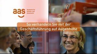 So verhandeln Sie mit der Geschäftsführung auf Augenhöhe – aas Seminare