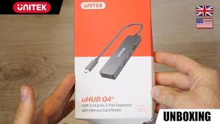 UNITEK uHub Q4+ USB-C hub with memory card reader Unboxing