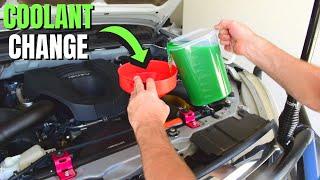 How to Change the COOLANT in your Vehicle || DIY Coolant Change || Cooling System Flush