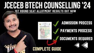 Jceceb Btech 2024 1st round seat allotment result is out|B.Tech College Admission process in detail