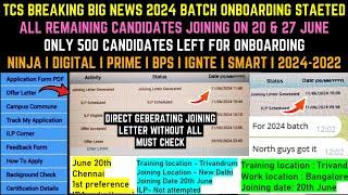 TCS Joining Letter Out for 2024 Batch | TCS Remaining Joining | TCS New Joining Date | IPA Mandatory