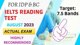 ielts reading practice test with answers | general training | august