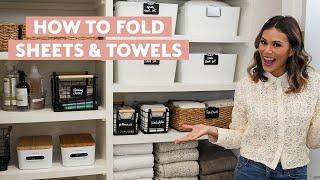 5 Organization Tips for a Clutter-Free Linen Closet | How To Fold Towels & Sheets | Real Simple