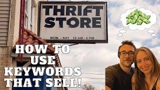 How To Use Keywords To Sell Thrifted Clothes Online - Make Money As A Reseller Ebay | Posh | Depop