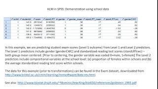 Multilevel modeling using SPSS (July, 2019)