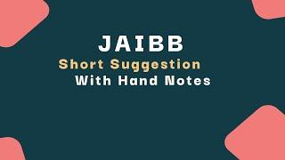 Banking Diploma Short Suggestion with Hand Note || MAFS || JAIBB