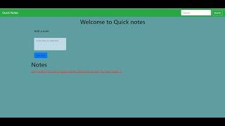 Quick Notes In JavaScript With Source Code | Source Code & Projects