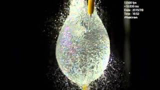 Slow motion water-balloon bursting in Artemis