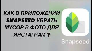 Snapseed. Как убрать мусор в фото для Инстаграм.