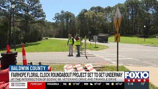 Work beginning on roundabout at Fairhope Floral Clock