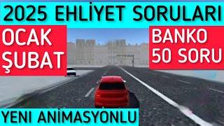 EHLİYET SINAV SORULARI 2025/ 2025 MEB EHLİYET OCAK ŞUBAT SORULARI/ ANİMASYONLU EHLİYET SORULARI 2025