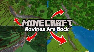 Huge Minecraft Bedrock Overworld World Generation Changes RAVINES ARE BACK!