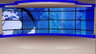 News Tv Studio Set Virtual Green Screen Background Loop