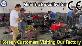 Korean Customers Visit Our Mini Tractor Rotary Tiller Factory