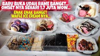 IDE JUALAN WAFFLE ICE CREAM PINGGIR JALAN CUMA 10 RIBU BARU BUKA SUDAH LARIS BANGET