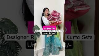 *RED* Designer Pakistani Kurta Sets For Wedding Season Under ₹1500/- From Meesho #meesho #shorts