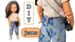 Jeans for the doll, clothes for Paola Reina, sewing+ PATTERN