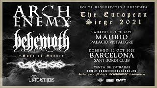 Arch Enemy y Behemoth - The European Siege 2021 en España (Trailer Behemoth)