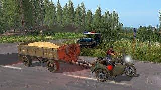 МОТОЦИКЛ УРАЛ МЕСТО ТРАКТОРА! ПОТЯНУЛ 3 ТОННЫ! - FARMING SIMULATOR 2017