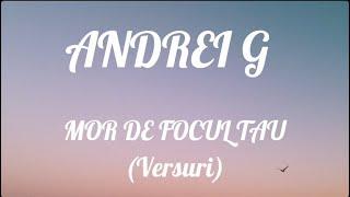 Andrei G - Mor de focul tau (Versuri)