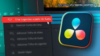 Legendas AUTOMÁTICAS no DaVinci Resolve Studio