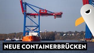 Verholung der neuen Containerbrücken zum CTB Waltershof