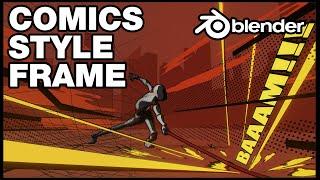 How to make Comics style frame in blender, The Whipping animation break down