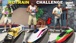 GTA 5 : Franklin Taking A Challenge To Make RC Train GTA 5 ! Shinchan And Pinchan