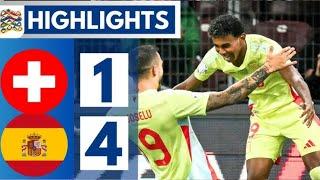 Switzerland vs Spain (1-4) Extended HIGHLIGHTS || UEFA Nations League 2024 ||