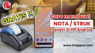 GRATISS !! Cara Membuat Nota/Struk Sendiri di HP Android di Printer Bluetooth Panda PRJ-58D