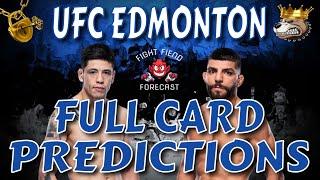 UFC EDMONTON FULL CARD PREDICTIONS | MORENO VS ALBAZI