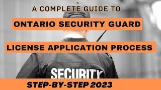 How to Apply for Ontario Security Guard License online application 2023 || Security Guard Canada