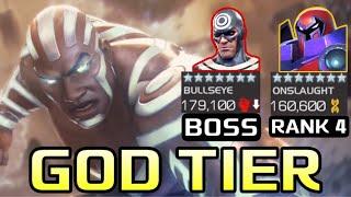 GENTLE IS AN ABSOLUTE GOD: Rank 4 Onslaught and Bullseye BOSS! Underrated Titan Champ! | Mcoc