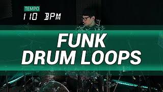 Funk drum loop 110 BPM // The Hybrid Drummer