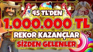 Slot Oyunları  Sizden Gelenler  45 TL'den 1.000.000 Kazanç | Max Winler ve Rekor Ödemeler