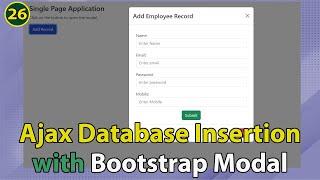 Laravel CRUD Operation using AJAX and Bootstrap Modal |  Step by Step Process with less Coding | #1