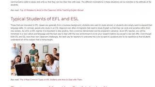 The Difference Between Teaching ESL and Teaching EFL | ITTT TEFL BLOG