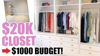 $20,000 CLOSET... ON A $1000 BUDGET! | IKEA PAX HACK CLOSET MAKEOVER