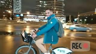 Riding cycle night Russia Moscow