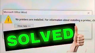 No printer installed error windows 10|How to fix no printers are installed|No printers are installed