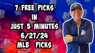 MLB Best Bets for Today Picks & Predictions Thursday 6/27/24 | 7 Picks in 5 Minutes