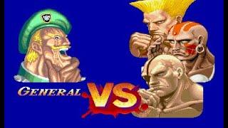 MUGEN - General (KK) vs 3 Cheap SF2 Characters