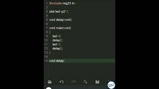 LED Bilinking Program in Embedded C Programming